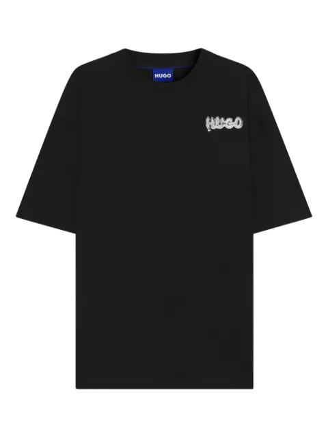 HUGO Camiseta de algodão com logo