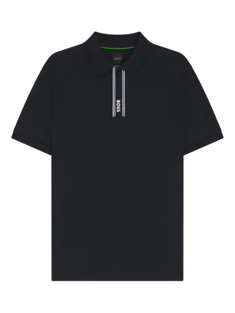 BOSS front-detail polo shirt
