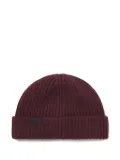 BOSS ribbed beanie hat - Red