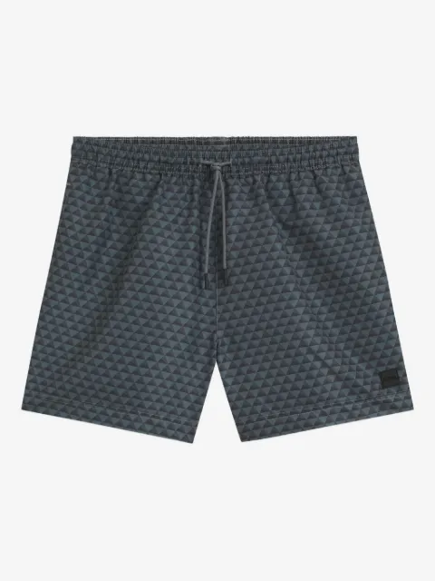 BOSS geometric-print swim shorts