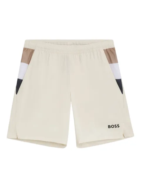 BOSS panelled elastic-waist shorts