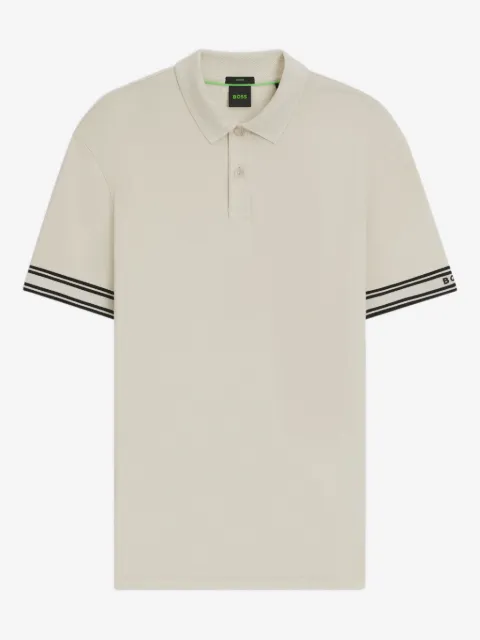 BOSS Camisa polo com detalhe de listras