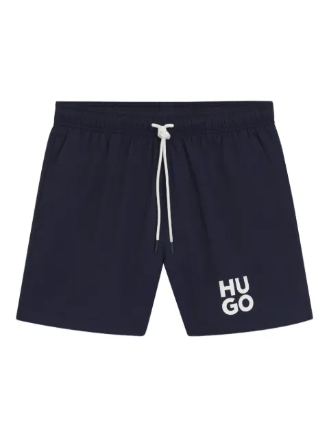 HUGO Bermuda de praia com logo