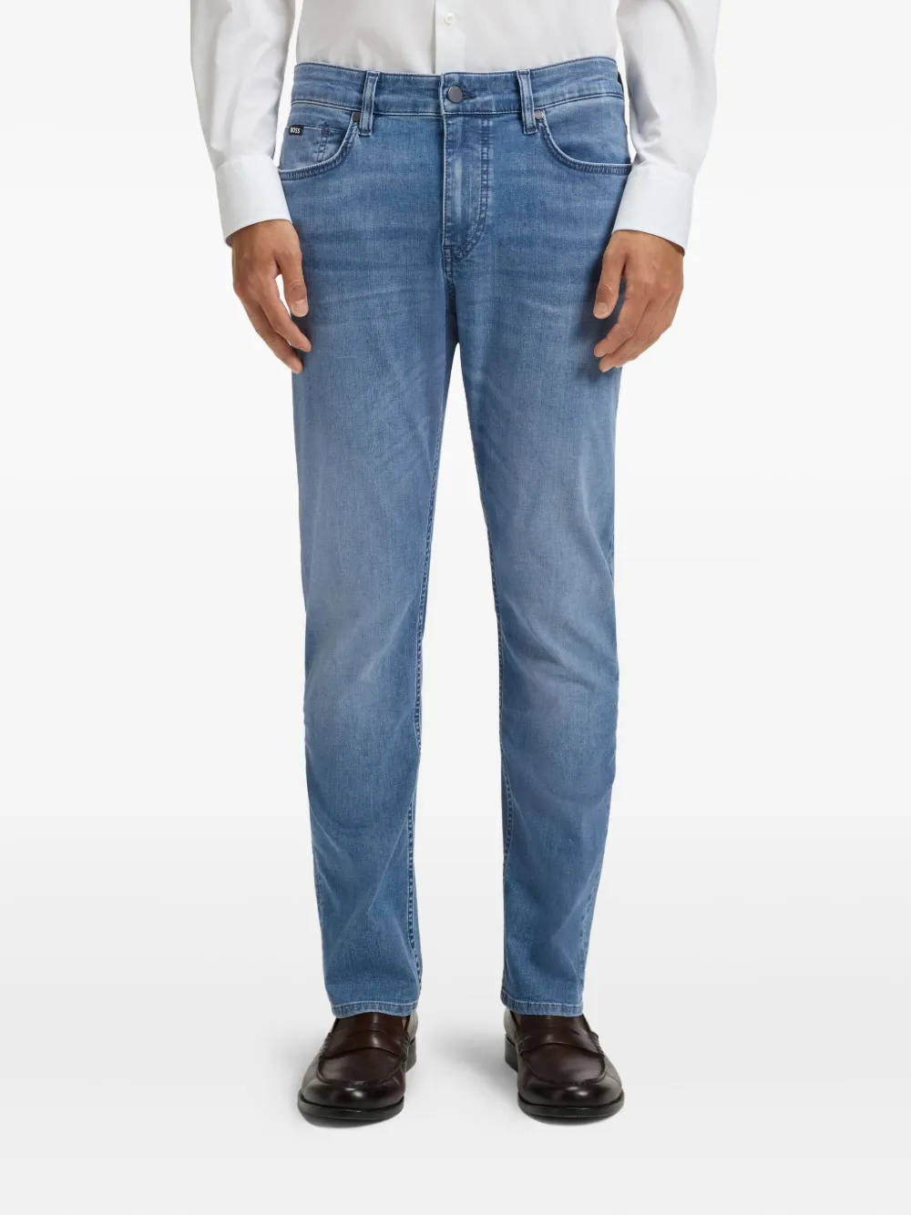 BOSS Jeans met logo-applicatie Blauw