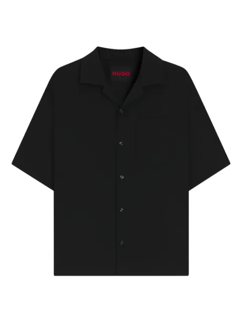 HUGO Camisa de lã com colarinho invertido
