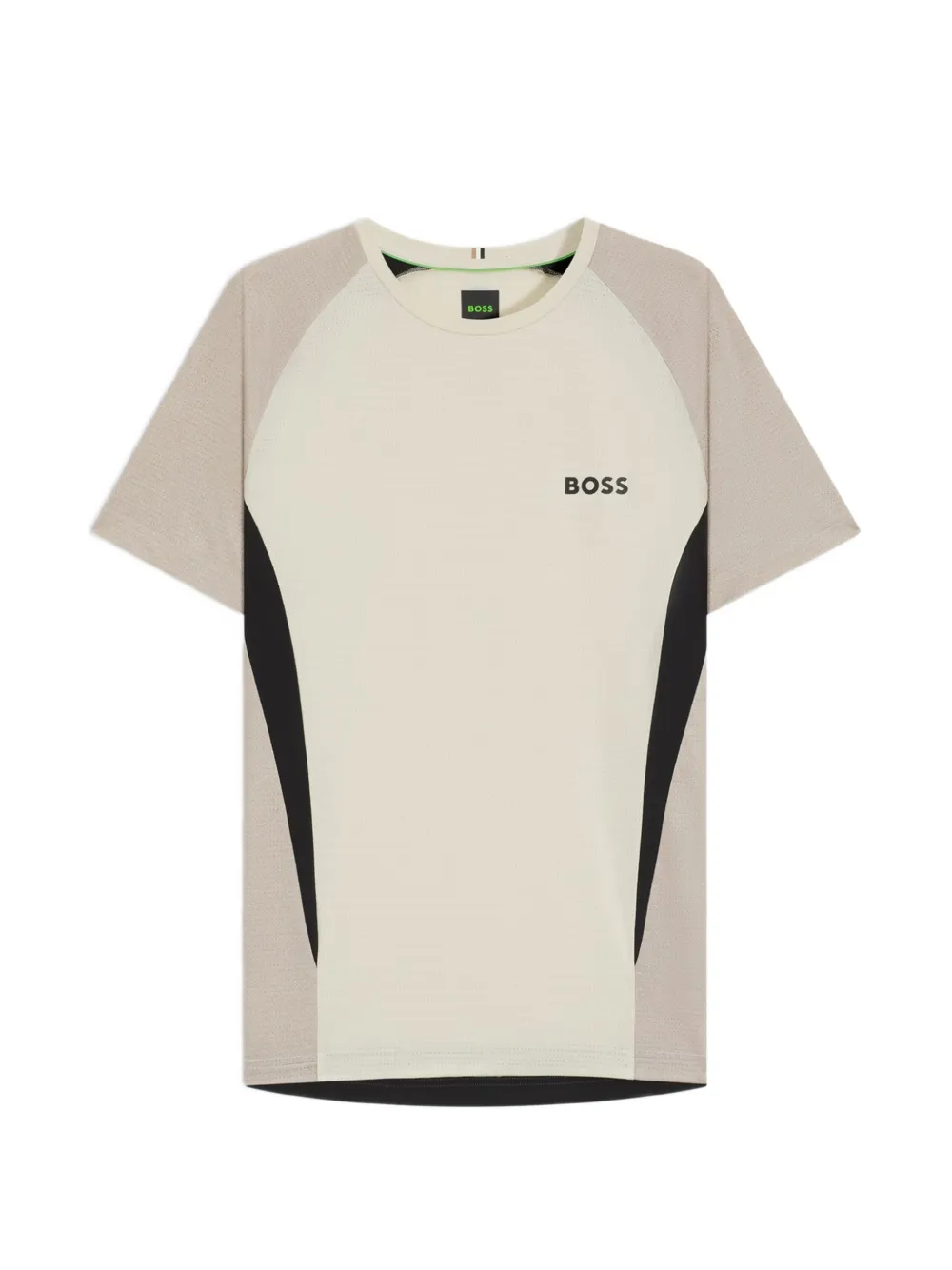 BOSS T-shirt met vlakken Beige