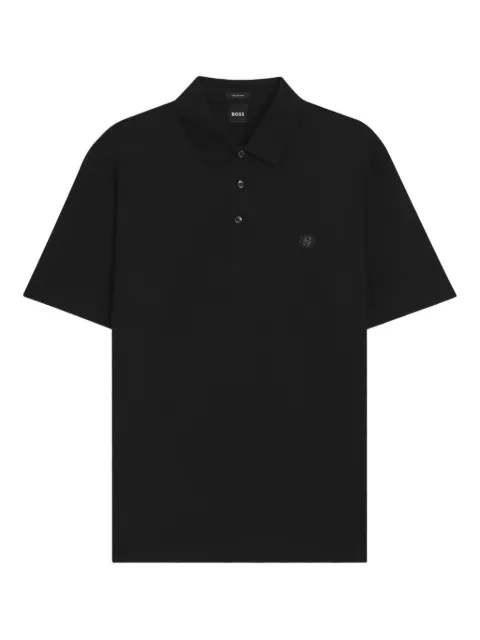 BOSS logo-patch polo shirt
