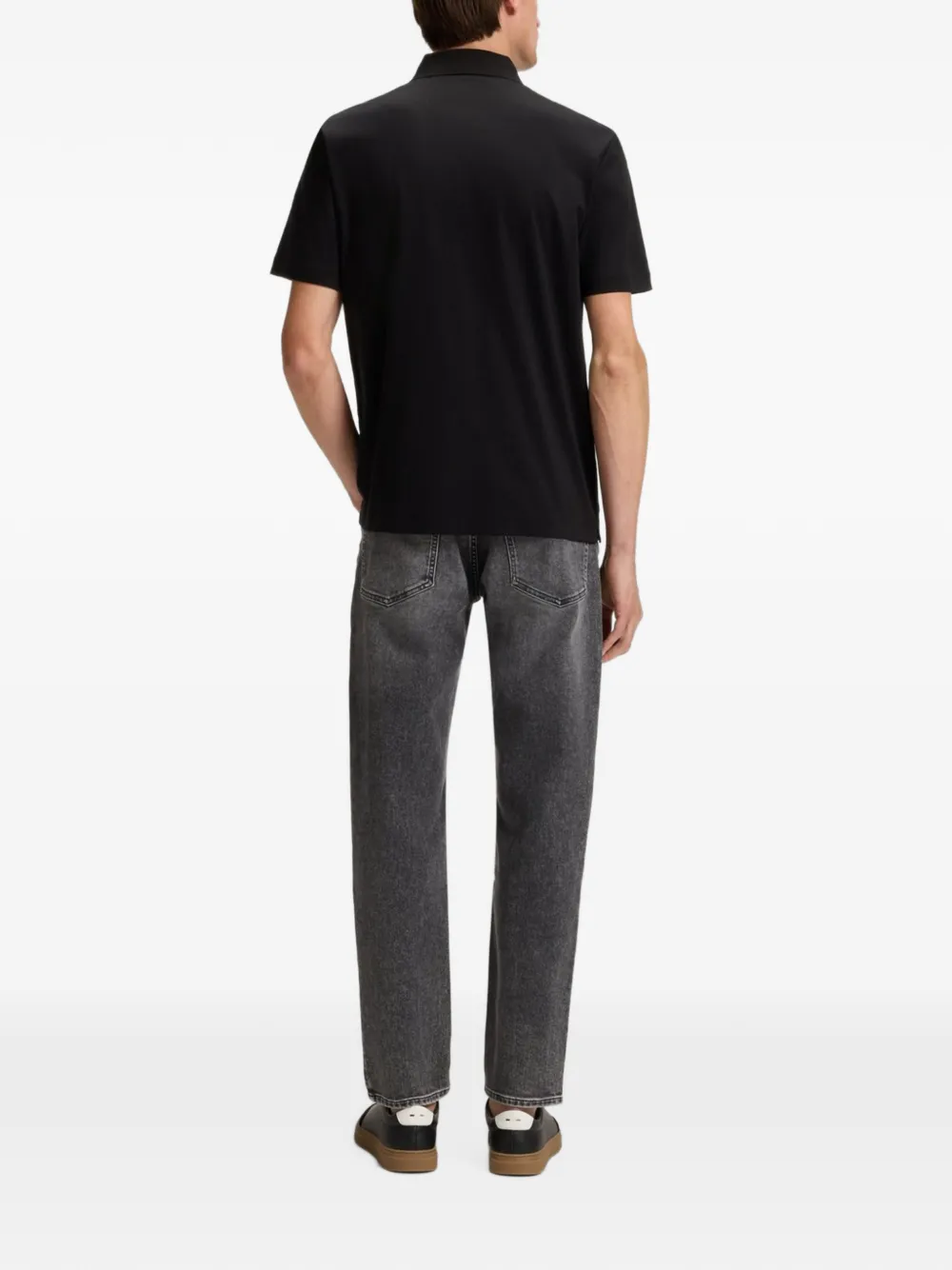 BOSS Poloshirt met logopatch Zwart