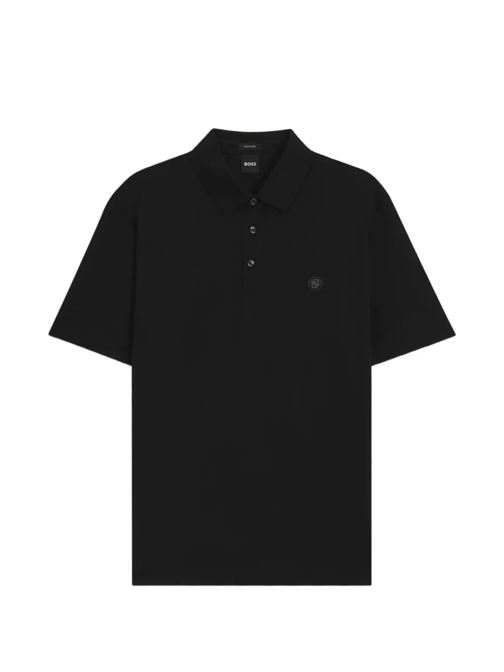 BOSS Poloshirt met logopatch Zwart