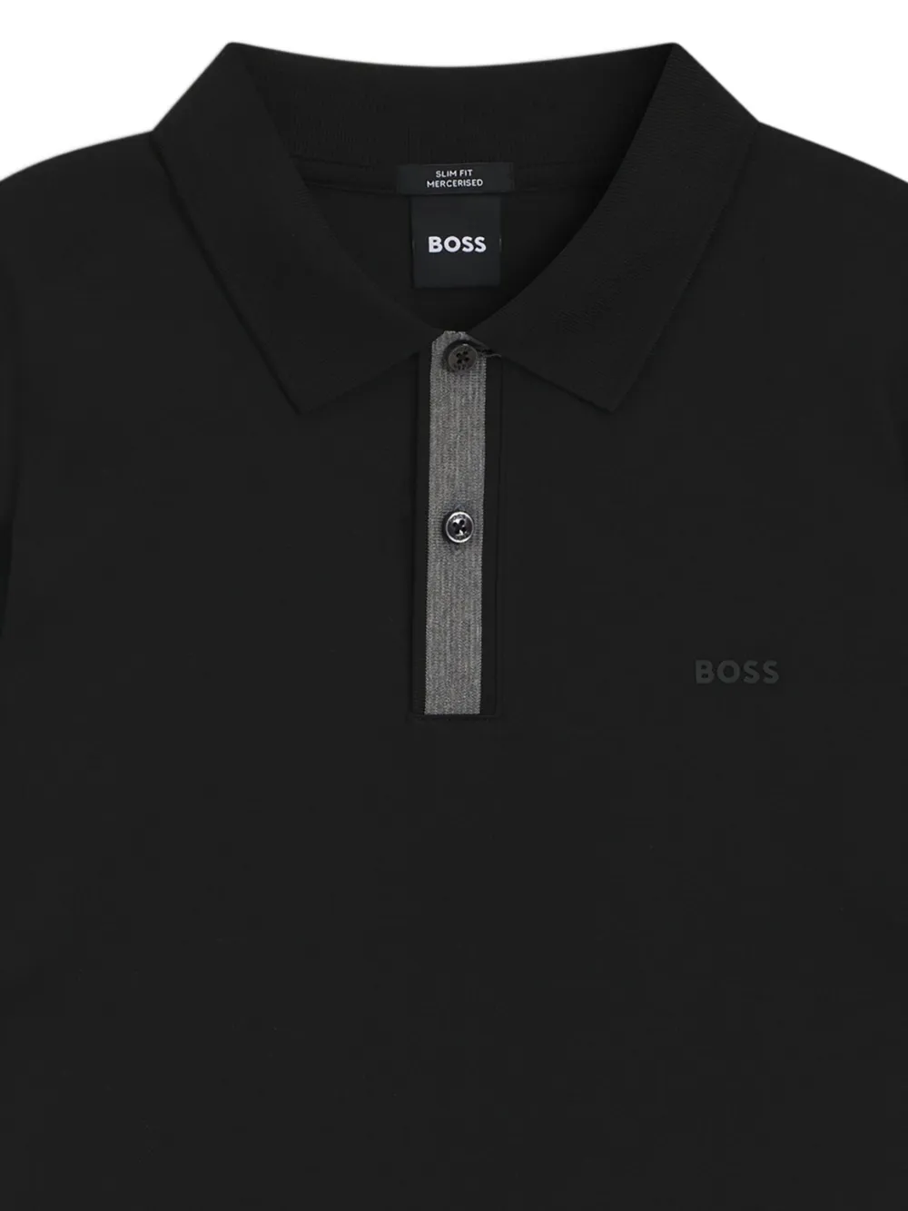 BOSS Poloshirt met contrasterende afwerking - Zwart