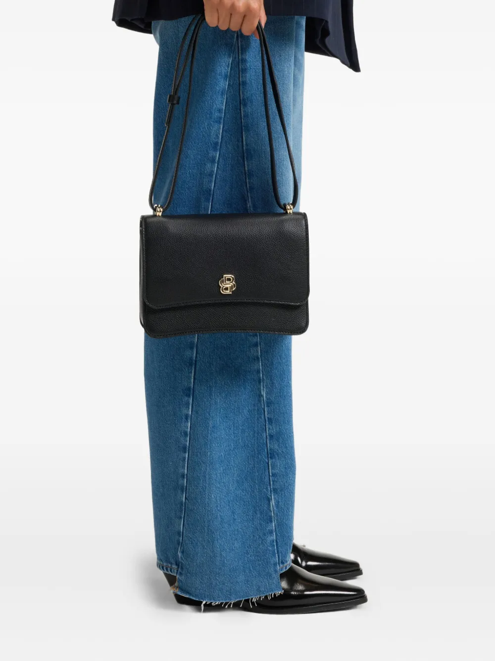 BOSS logo-plaque leather cross body bag | Image 2