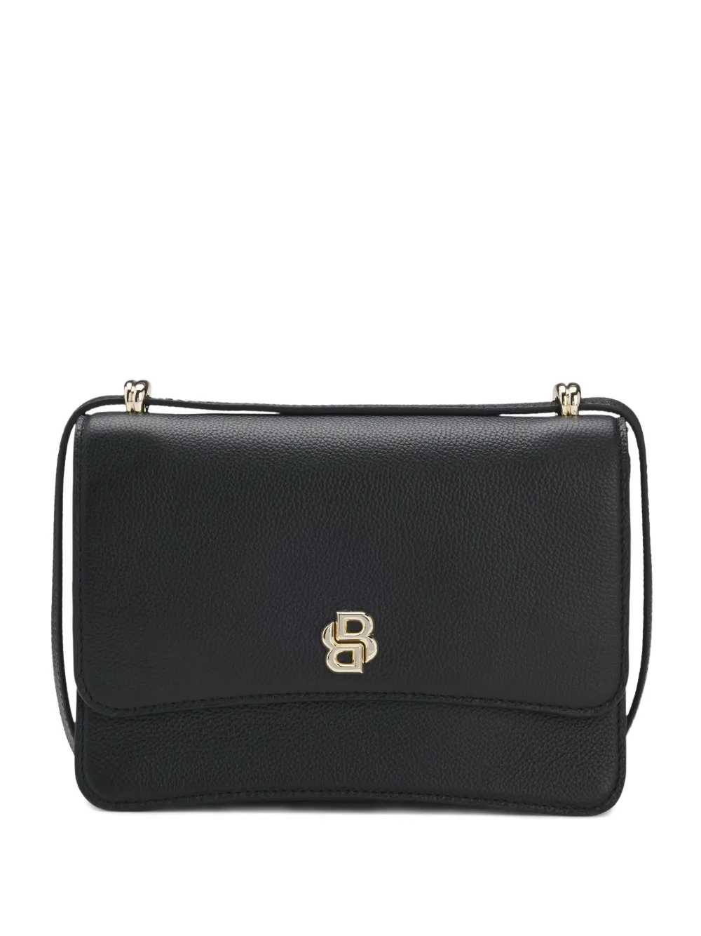 BOSS logo-plaque leather cross body bag | Black | Image 1