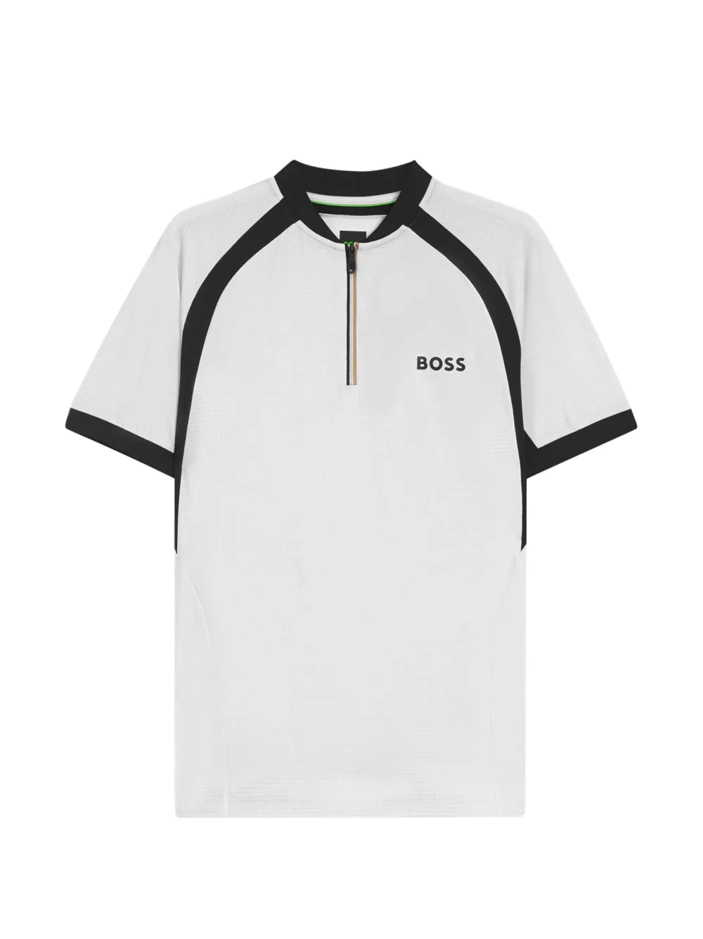 BOSS Polo con mezza zip - Bianco
