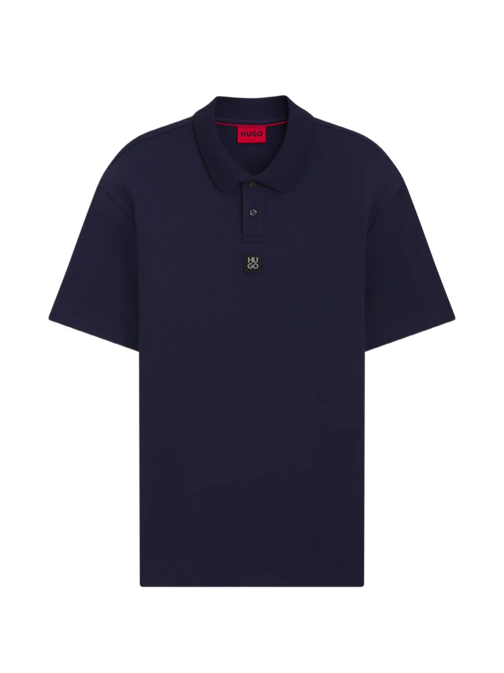 HUGO Polo con placca logo - Blu