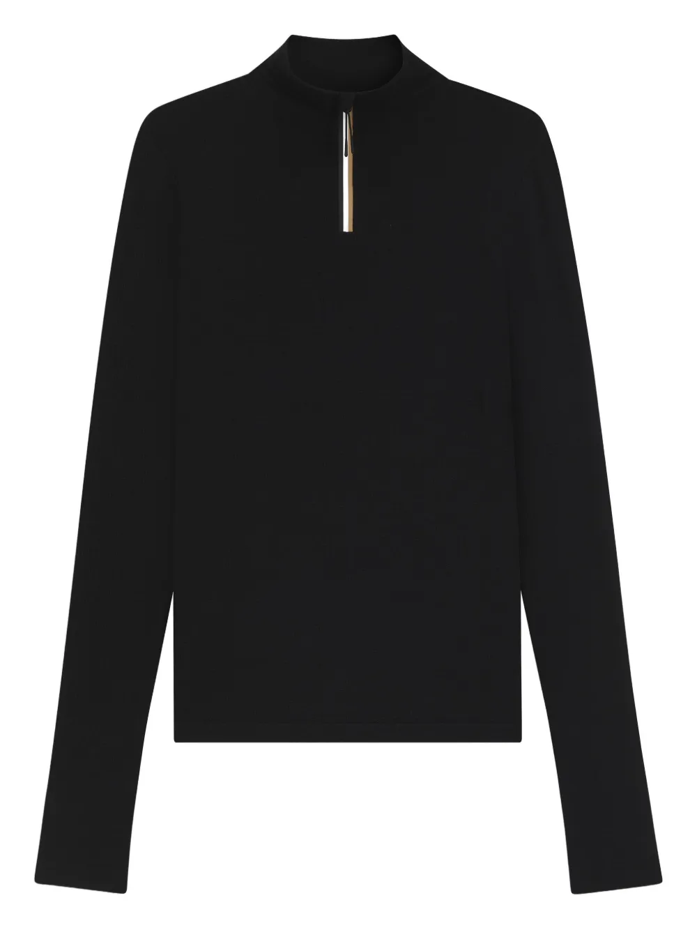 BOSS turtleneck half-zip sweater | Black | Image 1