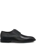 BOSS textured leather derby shoes - Black