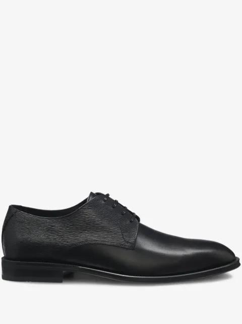 BOSS textured leather derby shoes