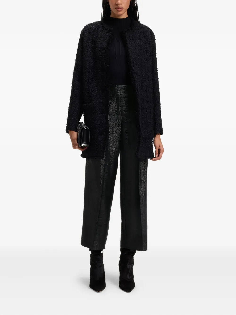 BOSS Plooibroek - Zwart