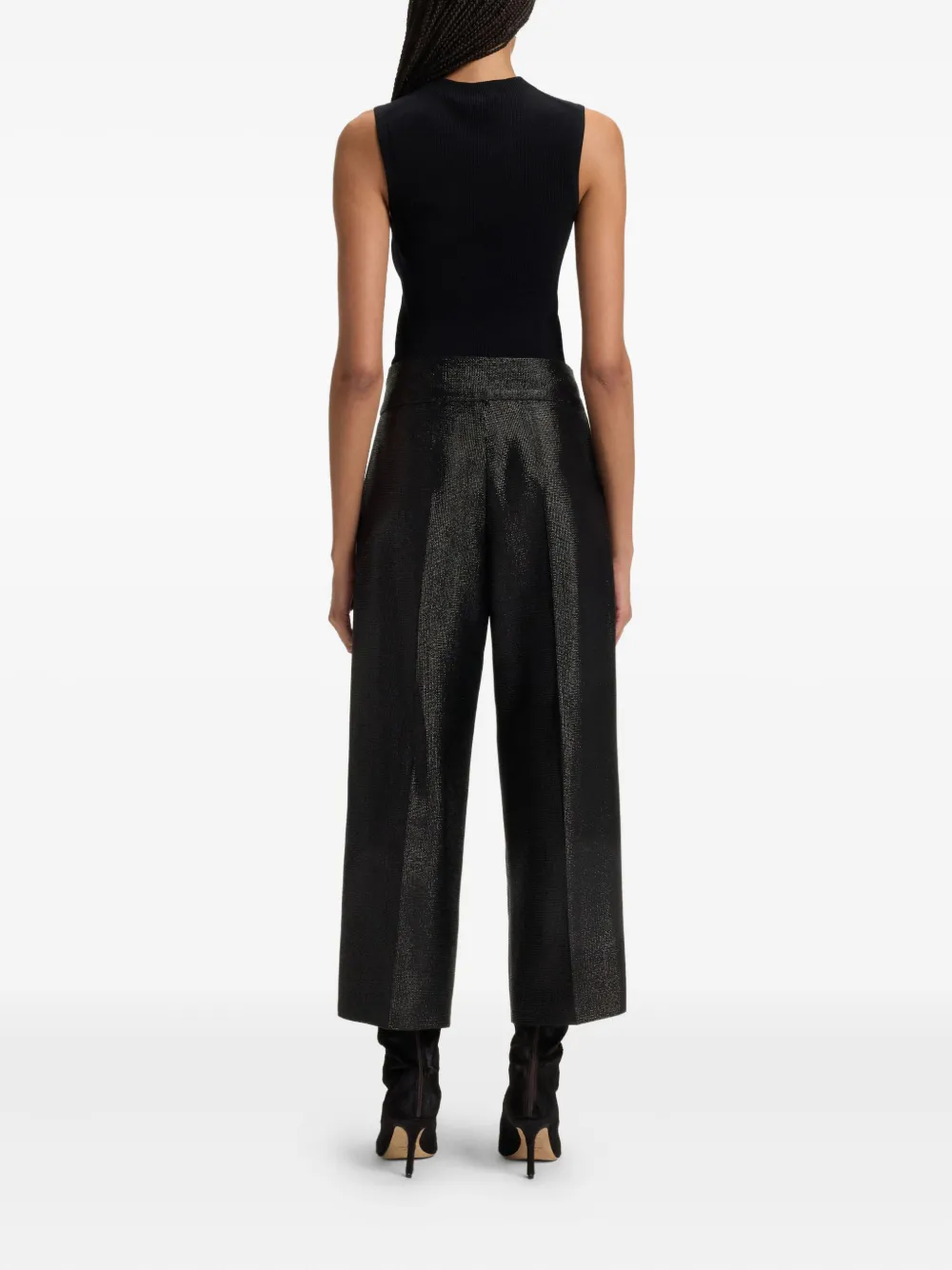 BOSS Plooibroek Zwart