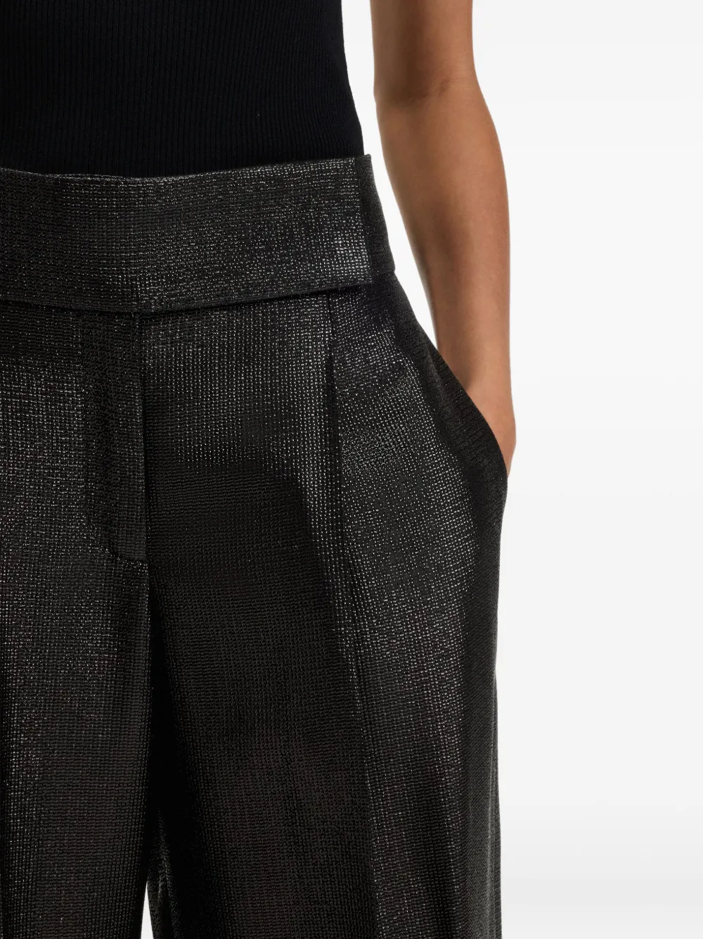 BOSS Plooibroek Zwart