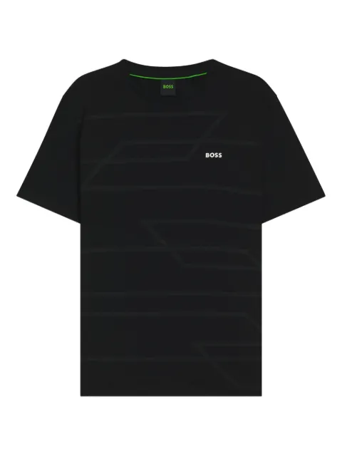 BOSS geometric-pattern short-sleeve T-shirt