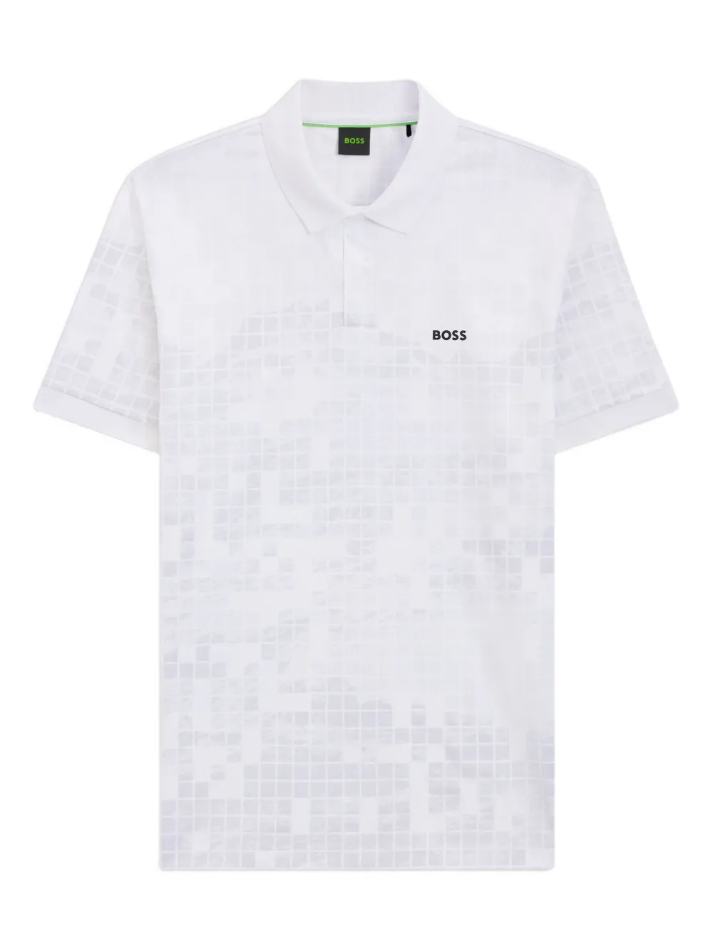 BOSS Polo con motivo geometrico - Bianco