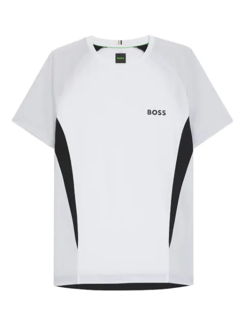 BOSS Camiseta decote careca com recortes