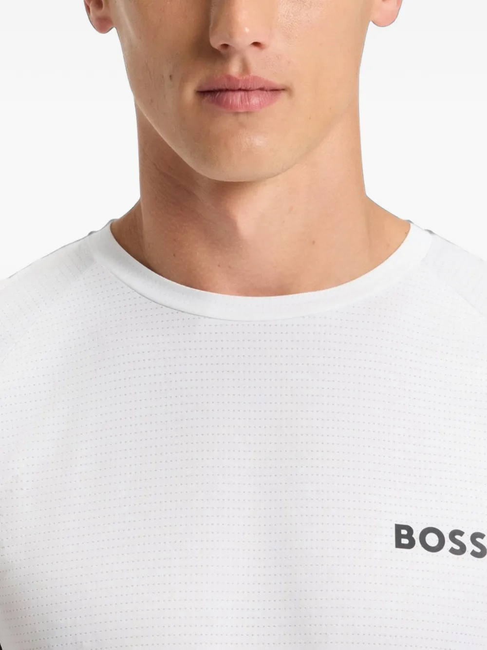 BOSS T-shirt met ronde hals Wit