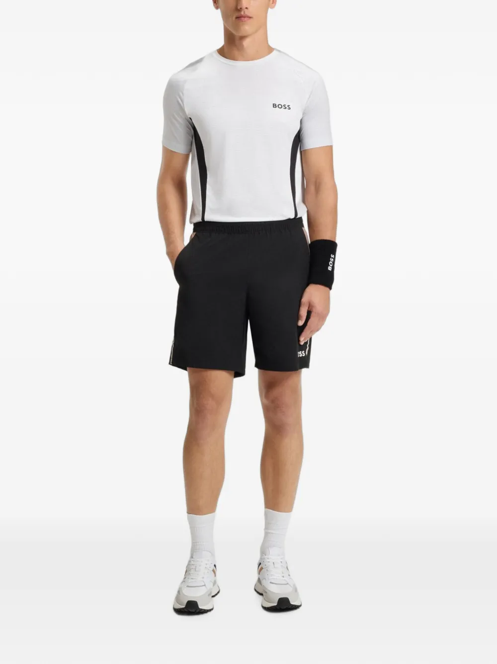 BOSS T-shirt met ronde hals Wit