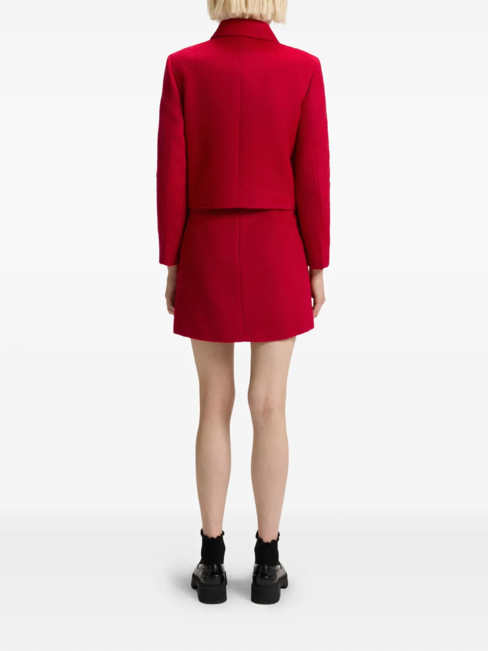 Hugo Boss Flap-pockets Buttoned Jacket In Red