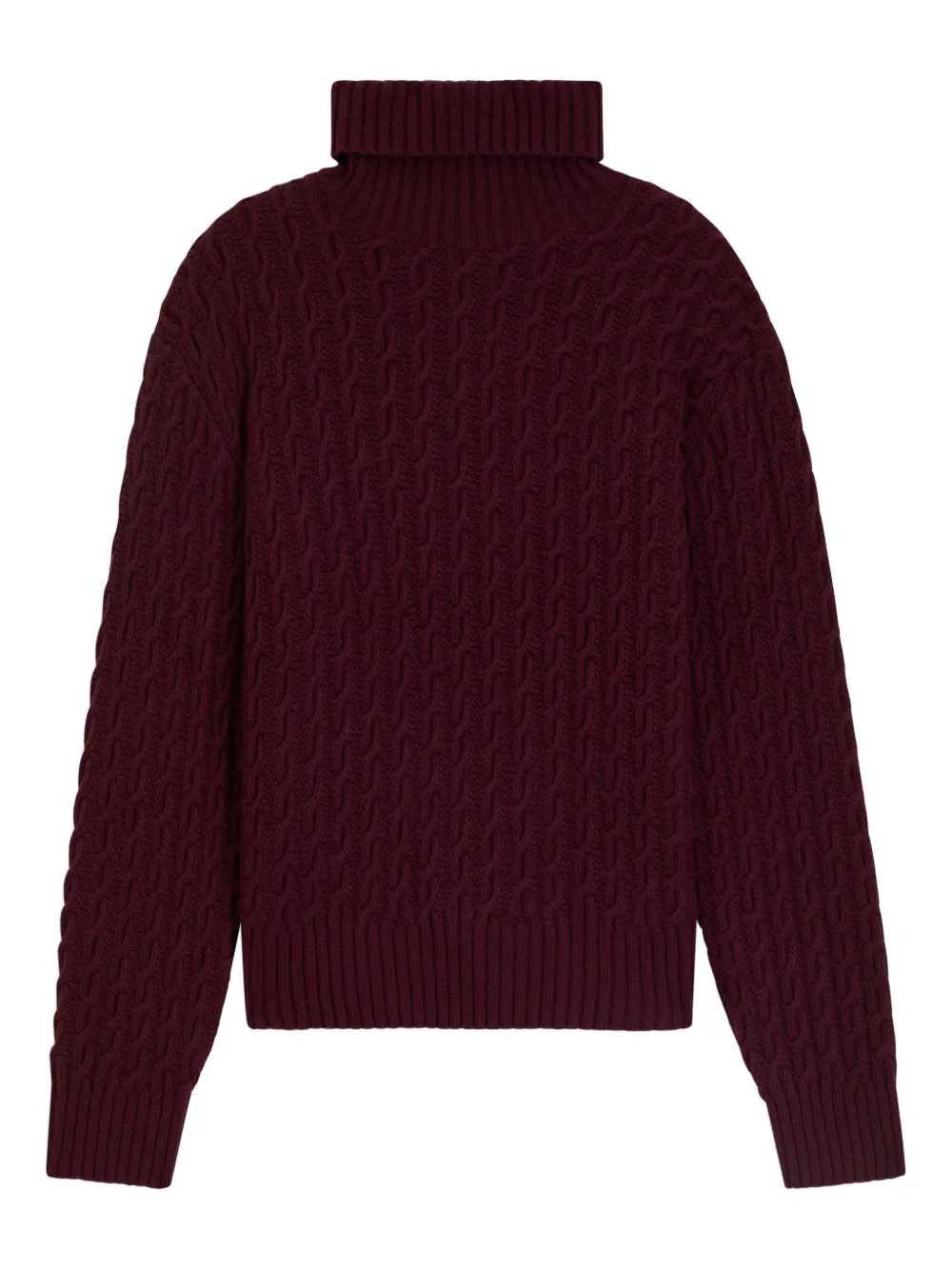 BOSS cable-knit turtleneck sweater | Red | Image 1