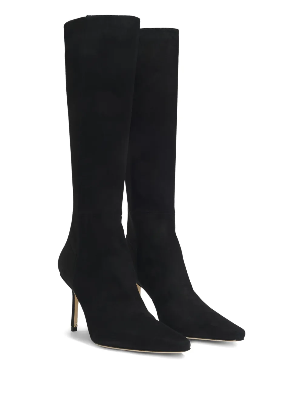 BOSS Stiletto overknee laarzen met puntige neus Zwart