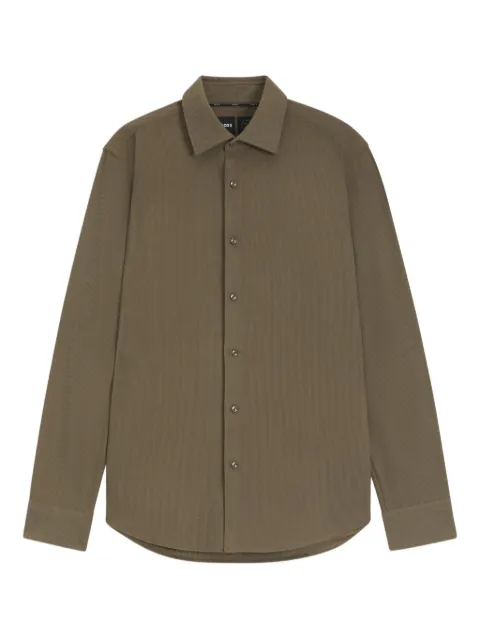 BOSS camisa de canalé manga larga