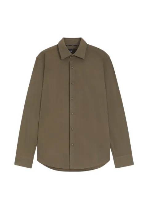 BOSS ribbed long-sleeve shirt