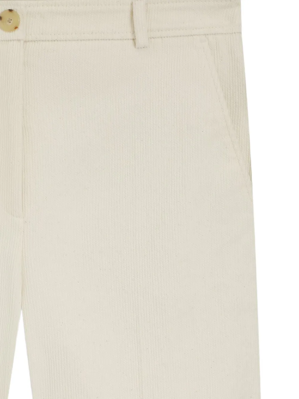 BOSS Geribbelde broek Beige