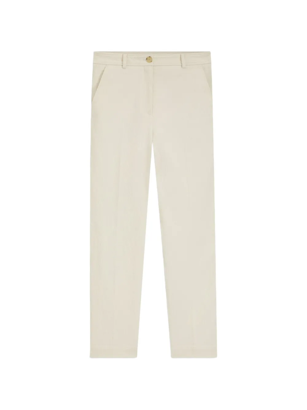 BOSS Geribbelde broek Beige