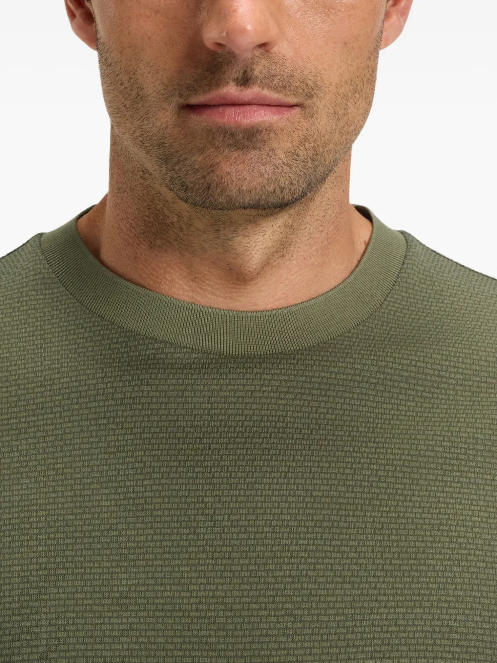 BOSS T-shirt met ronde hals Groen