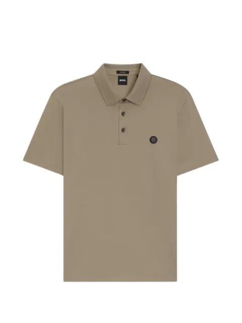 BOSS logo-plaque polo shirt