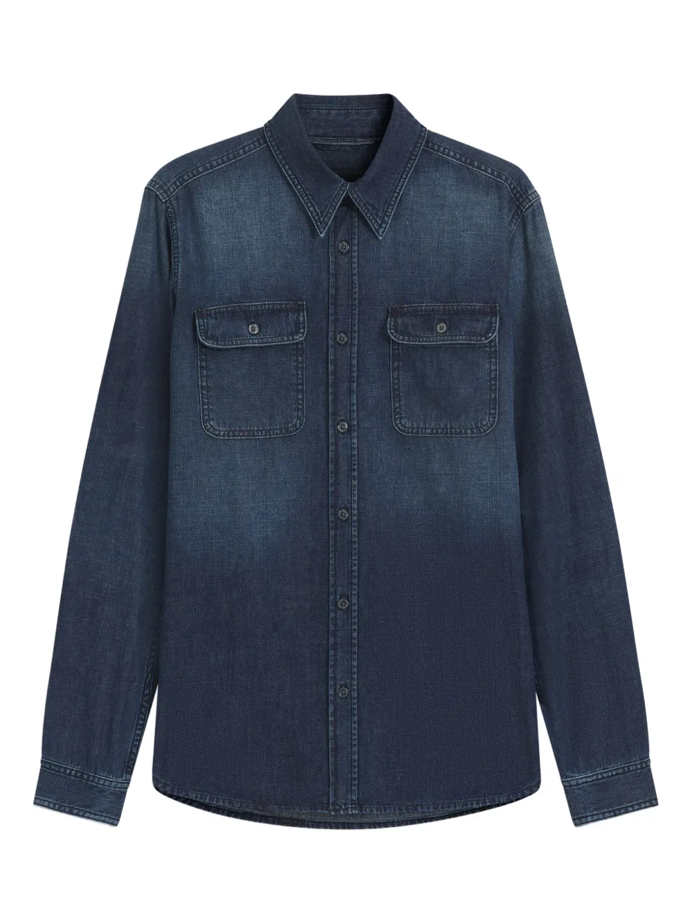 BOSS double-pocket denim shirt | Blue | Image 1