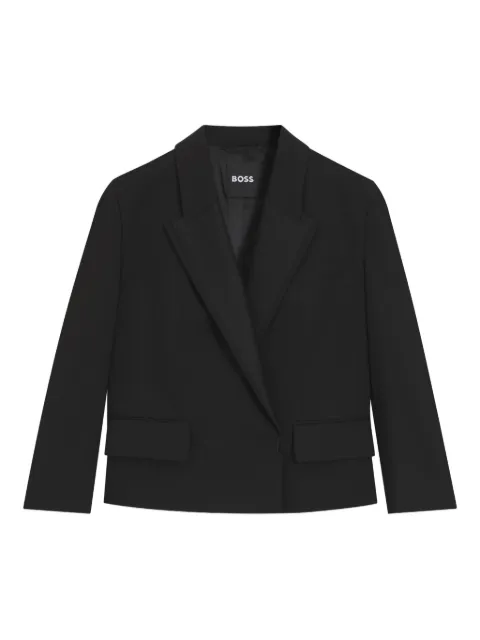 BOSS Blazer de lã com lapelas na gola