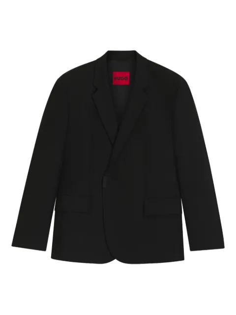 HUGO cross-over wool-blend blazer