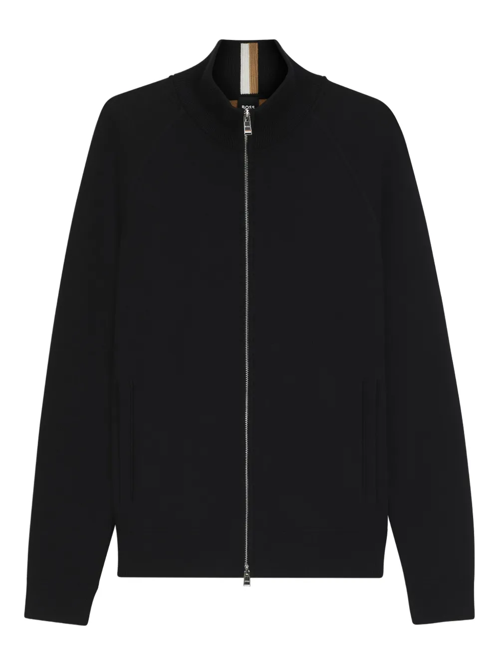 zip-up cardigan