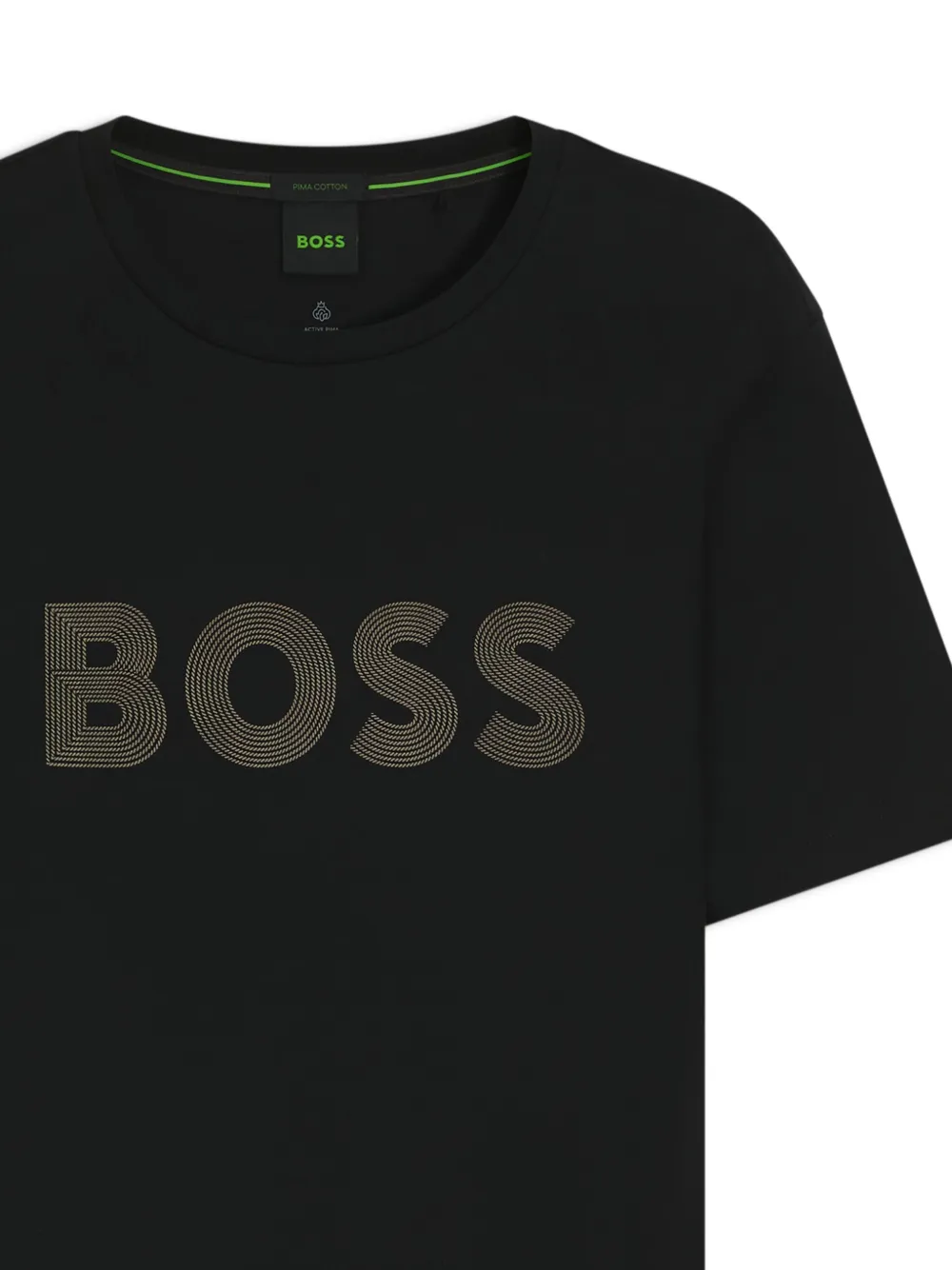 BOSS T-shirt met logodetail - Zwart