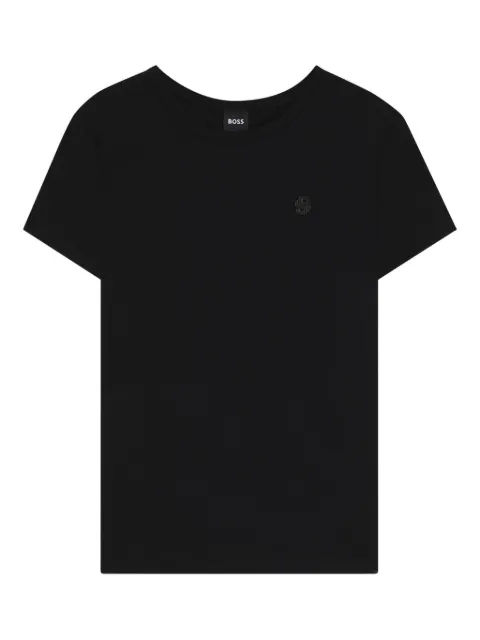 BOSS logo-embroidered cotton T-shirt