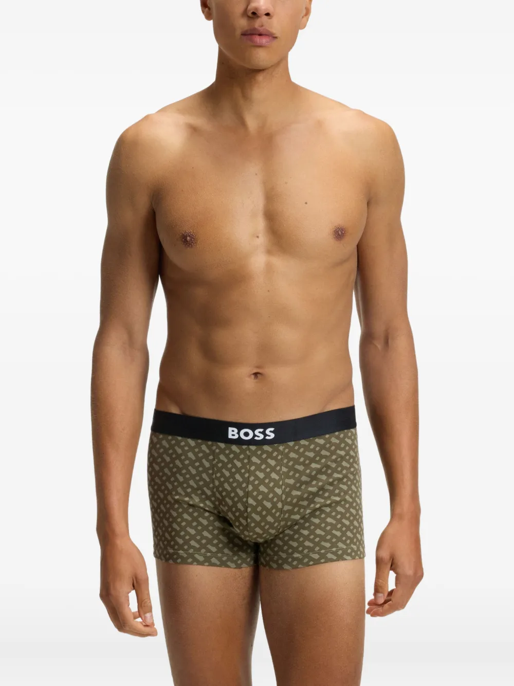 Geometric-Pattern Boxer Shorts (Pack Of Three)