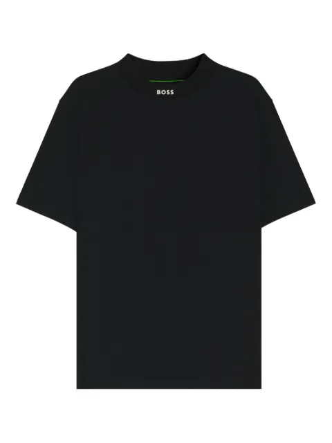 BOSS mock-neck cotton t-shirt