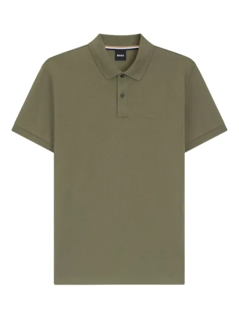 BOSS playera tipo polo con logo bordado