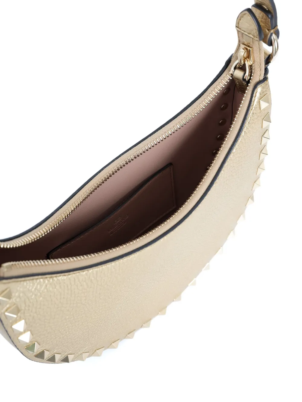 Valentino Garavani Rockstud leren schoudertas Goud