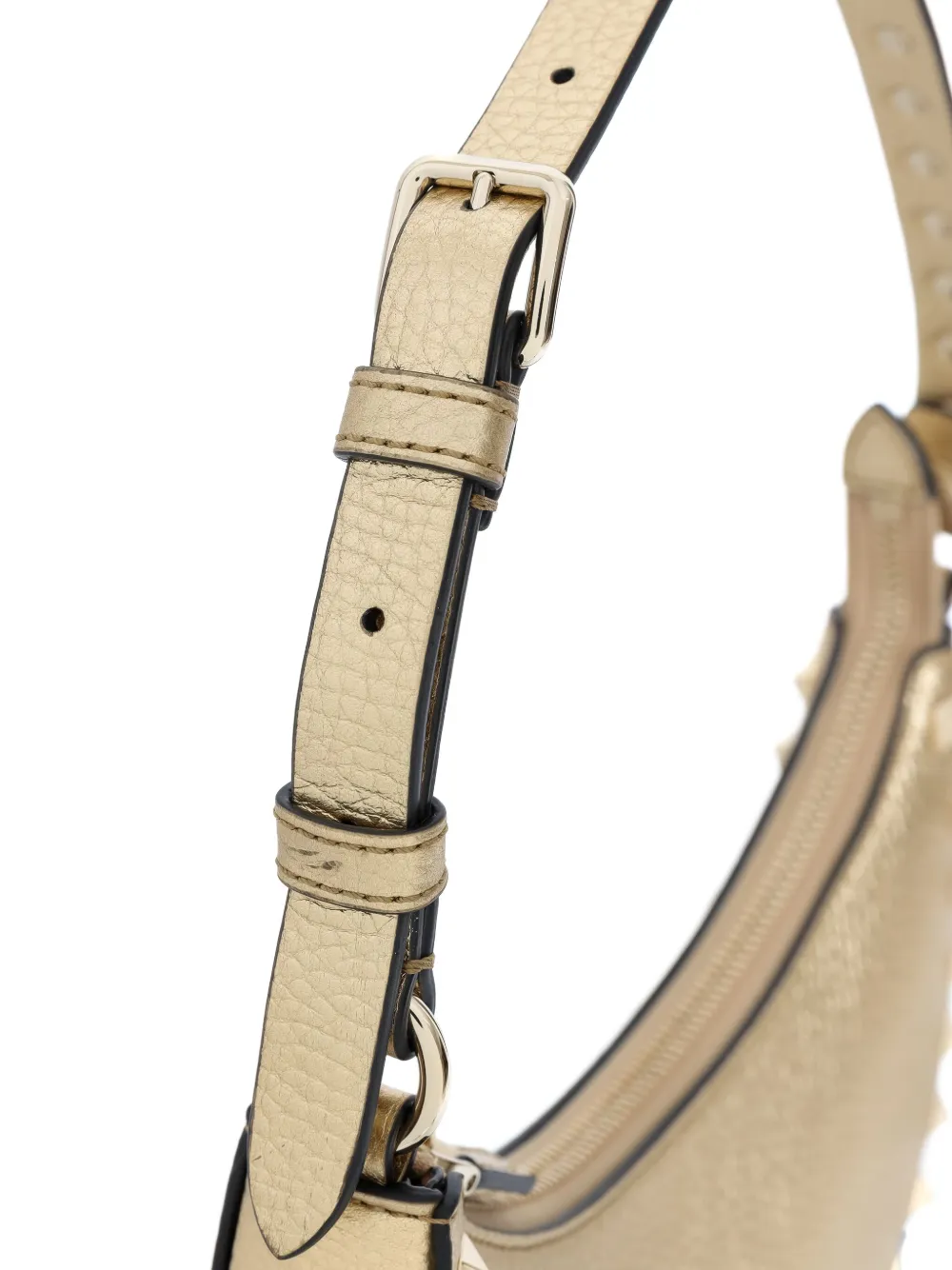 Valentino Garavani Rockstud leren schoudertas Goud
