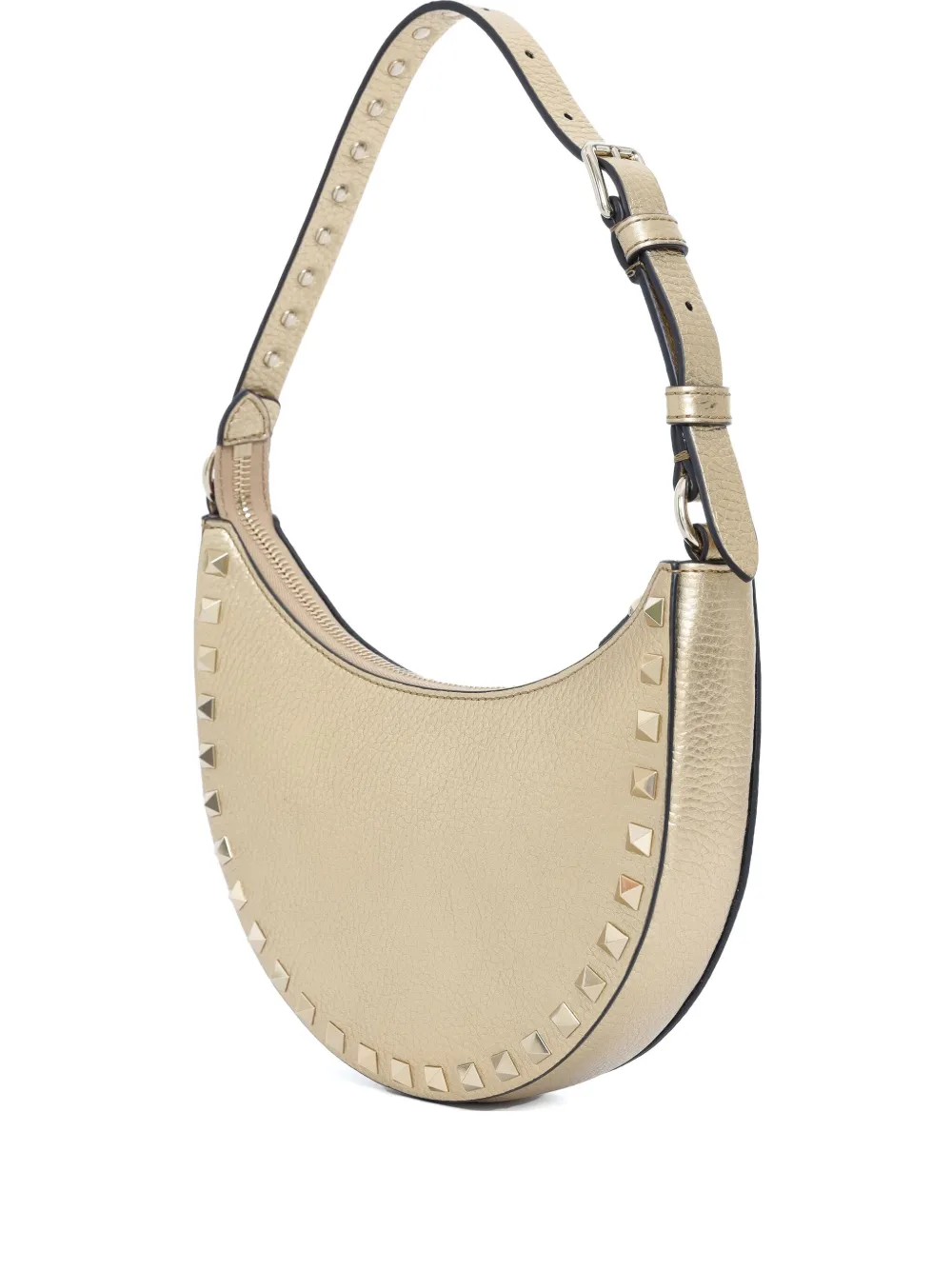 Valentino Garavani Rockstud leren schoudertas Goud